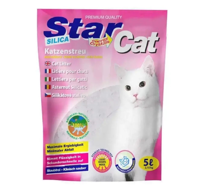 Наповнювач для котів SILICA GEL STAR CAT 5л
